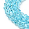 Transparent Electroplate Glass Beads Strands GLAA-F029-2mm-C20-3