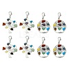 10Pcs 2 Styles Tibetan Style Alloy Pendant Decorations HJEW-CJ0001-17-3