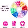200Pcs 8 Colors Acrylic European Beads MACR-FH0001-05-4