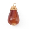 Natural Crackle Agate Pendant PALLOY-JF00640-2