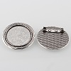 Vintage Alloy Brooch Cabochon Bezel Settings PALLOY-O038-36AS-1