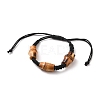 Adjustable Waxed Cotton Cord Braided Bead Bracelets BJEW-JB05605-1
