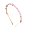 Natural Rose Quartz Hair Bands PW-WGC1C33-01-1