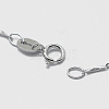 Anti-Tarnish Rhodium Plated 925 Sterling Silver Chain Necklaces STER-F039-12P-3