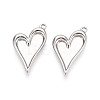 304 Stainless Steel Pendant Cabochon Settings STAS-T067-65P-1