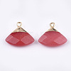 Electroplate Natural Mixed Stone Pendants G-T112-04-M-3