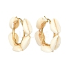 Natural Shell Beaded Hoop Earrings EJEW-TA00278-1