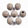 Painted Natural Wood Beads X-WOOD-T021-53A-05-1