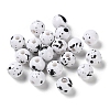 Printed Opaque Acrylic Round Beads LS-ACRP-P001-01A-01-1