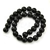 Synthetic Black Stone Beads Strands G-G508-4MM-2