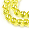Electroplate Transparent Glass Beads Strands GLAA-T032-T8mm-AB12-2