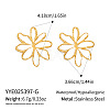 304 Stainless Steel Hollow Flower Stud Earrings LS-CB8096-1-2