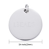 Anti-Tarnish 304 Stainless Steel Pendants X-STAS-I311-32H-P-3