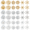 90Pcs 9 Styles Brass Bead Caps Sets KK-ME0001-91-1