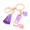 Resin Keychains KEYC-WH0020-12L-1