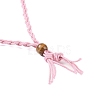 Braided Waxed Cord Empty Macrame Pouch Slider Necklace Making FIND-C061-01F-2