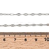 Tarnish Resistant 304 Stainless Steel Dapped Cable Chain Necklaces STAS-O053-03P-3