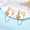304 Stainless Steel Pendants & Natural Cultured Freshwater Pearl Leverback Earrings EJEW-JE07259-02-1
