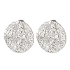 Textured 304 Stainless Steel Stud Earrings for Women SA-CBA0F84-02P-2