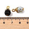 24Pcs 12 Colors Polymer Clay Rhinestone Beaded Pendants PALLOY-PH01793-2