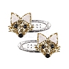 Cloth Covered Snap Hair Clips PW-WG79183-02-1