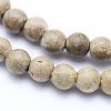 Natural Camphor Wood Beads Strands WOOD-P011-09-8mm-3
