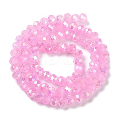 Baking Electroplate Glass Beads Strands DGLA-A039-J6MM-B18-1