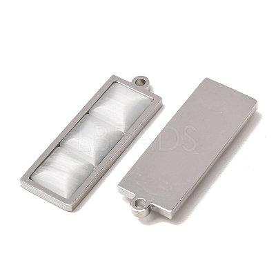 303 Stainless Steel & Cat Eye Pendants CE-CBA1E47-05P-1