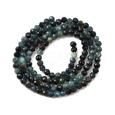 Natural Blue Tourmaline Beads Strands G-G259-D10-3mm-1