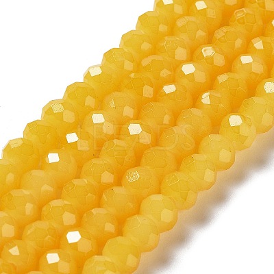 Baking Paint Imitation Jade Glass Bead Strands LS-DGLA-A034-J6MM-A30-1