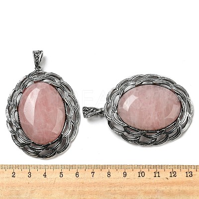 Natural Rose Quartz Big Pendants G-C104-01E-AS-1