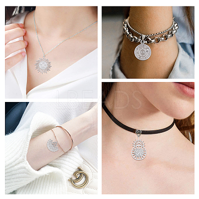 201 Stainless Steel Pendants STAS-SC0001-80P-1