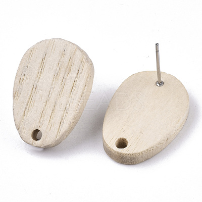 Cedarwood Stud Earring Findings MAK-N033-003-1