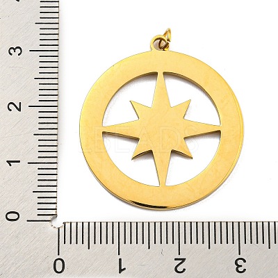 Ion Plating(IP) 304 Stainless Steel Pendants STAS-O003-11G-1