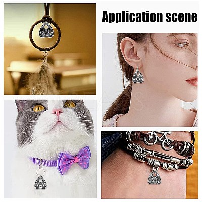 20Pcs 4 Styles Tibetan Style Alloy Pendants TIBEP-CJ0003-36-1