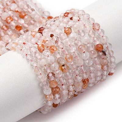 Natural Ferruginous Quartz Beads Strands G-B142-A01-3mm-1