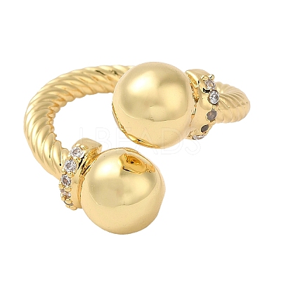 Brass Open Cuff Rings RJEW-Q778-54G-1