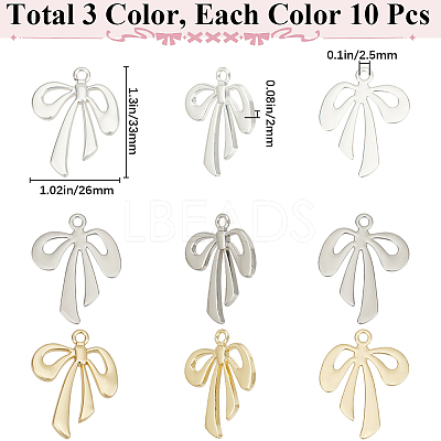 30Pcs 3 Colors Rack Plating Alloy Pendants FIND-SP0002-49A-1