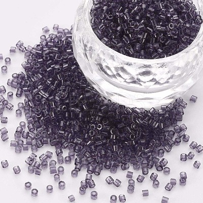 Transparent Glass Cylinder Beads SEED-S047-I-006-1