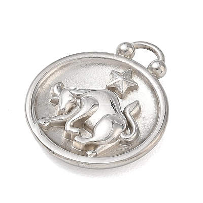 12 Constellations 304 Stainless Steel Pendants STAS-F354-01P-10-1