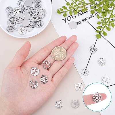 304 Stainless Steel Pendants STAS-UN0011-83P-1