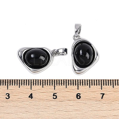 Black Glass Pendants KK-U043-52P-04-1