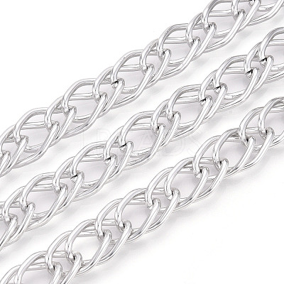 Aluminium Two Tone Rhombus Link Chains CHA-N004-05P-1