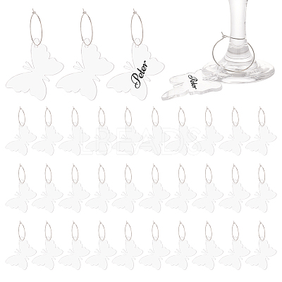 DIY Blank Wine Glass Charm Making Kit DIY-FG0004-59C-1