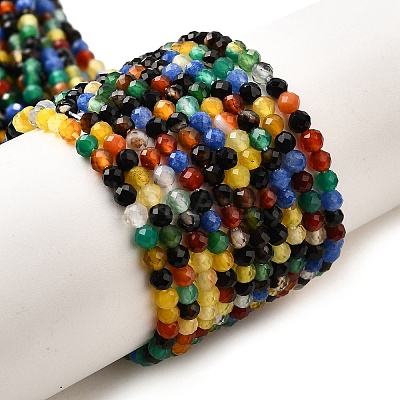 Natural Agate Beads Strands G-G259-D08-3mm-1