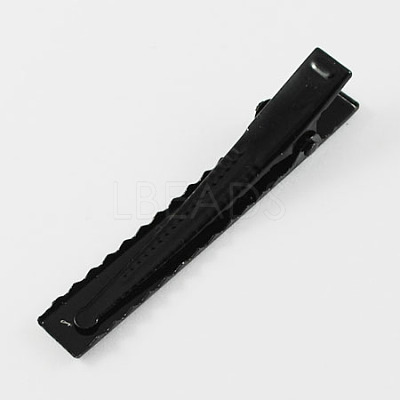 Iron Flat Alligator Hair Clip Findings PHAR-S039-77mm-1