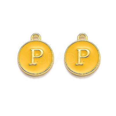 Golden Plated Alloy Enamel Charms LS-ENAM-Q437-13P-1