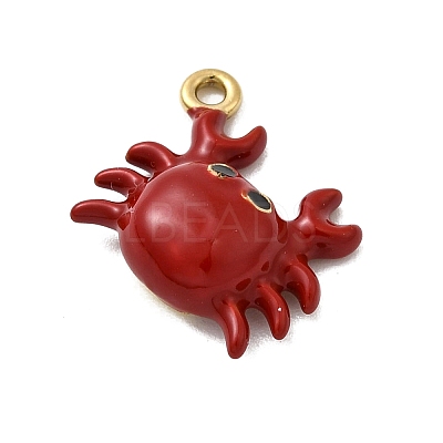304 Stainless Steel Enamel Pendants STAS-I355-11G-07-1