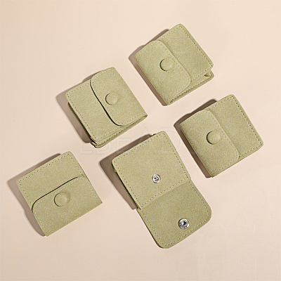 Microfiber Jewelry Flap Pouches ABAG-WH0038-44-1