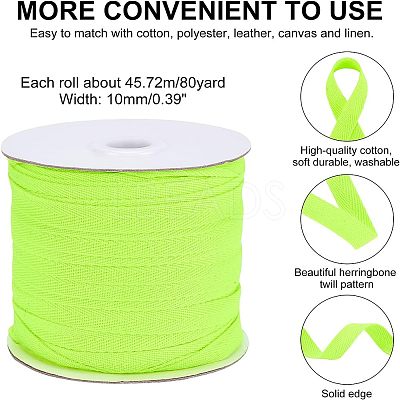 Cotton Twill Tape Ribbons OCOR-WH0058-35O-1